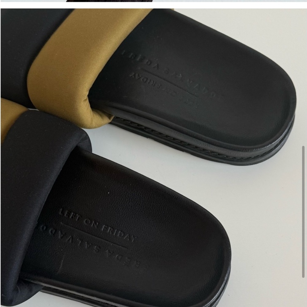 Freda Salvador Black and Tan Sandals - Picture 6 of 7